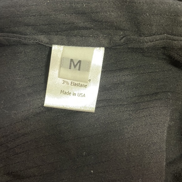 La Ligne De'ete Black Ruffled Stripe Cotton Blend Poplin Maxi Dress Size Medium - Picture 11 of 14